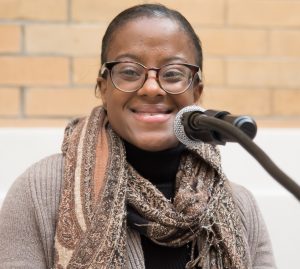 Jennifer speaking at IL Education Day at the State House in 2019